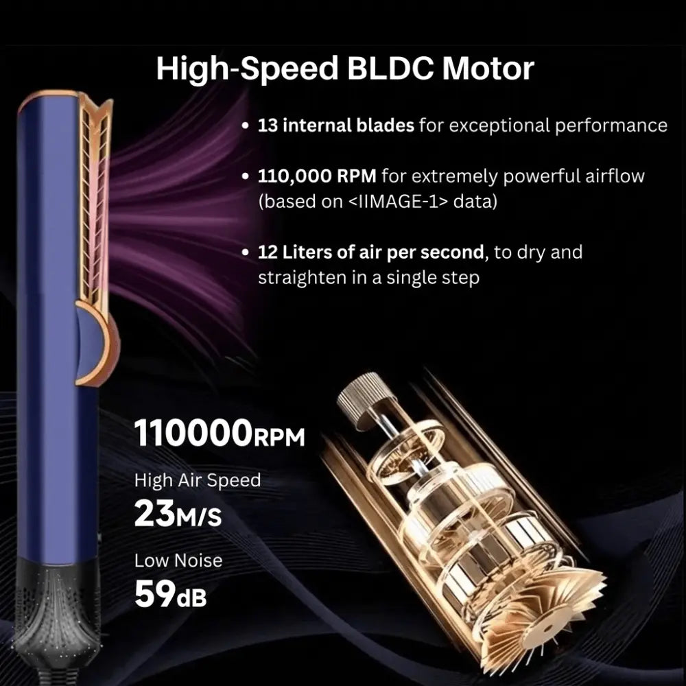 Airflow hair styling tool safe for wet and dry hair